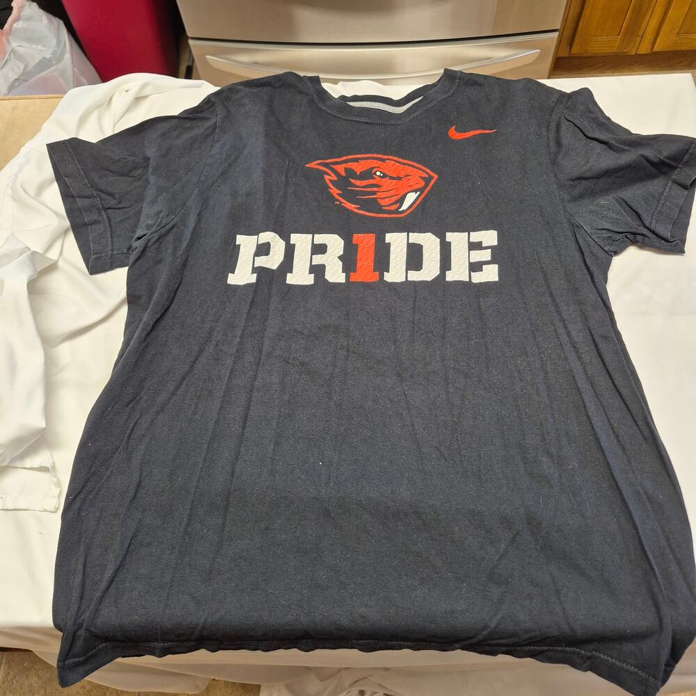 Nike Oregon State Beavers PR1DE T Shirt Mens Large Black OSU NCAA Football
